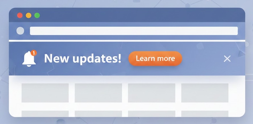 Website notification bars